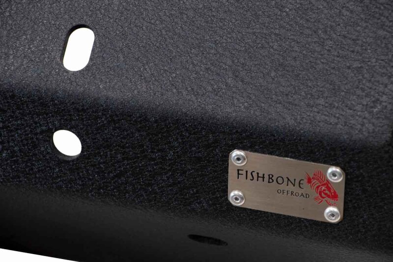 Jeep Wrangler JL Front Winch Bumper - Fishbone Offroad - Stubby - Black Powdercoat - `18-`27